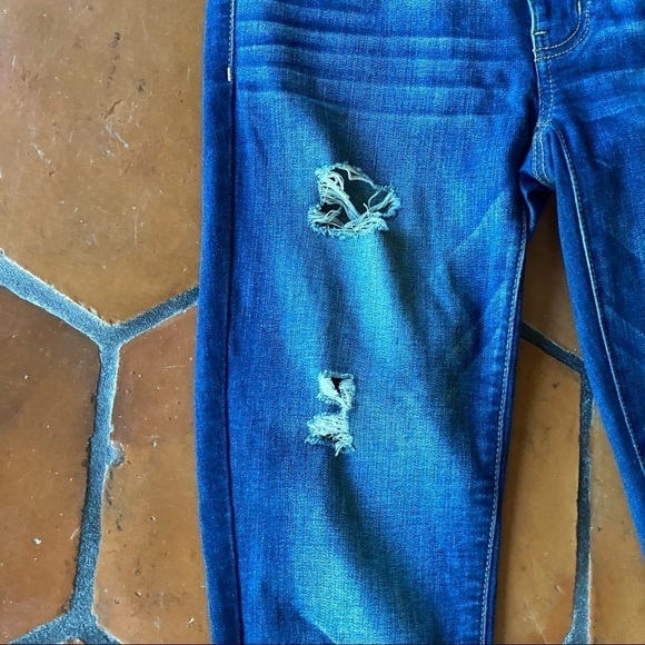 AMERICAN EAGLE JEANS Jeggings dark wash destroyed - Picture 2 of 9